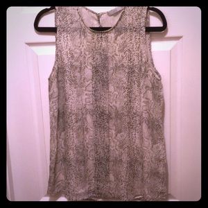 Dalia Snake Print Sleeveless Shirt